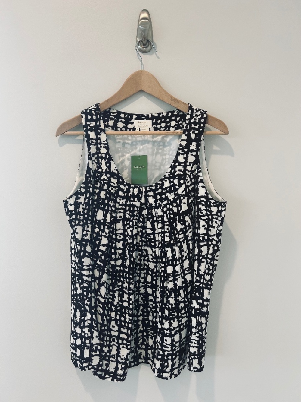 NWT Kate Spade Matinee Tweed Top Academy in Black & Cream Sz L